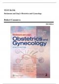 Test Bank - Beckmann and Ling's Obstetrics and Gynecology, 8th Edition (Casanova, 2019), Chapter 1-50 | All Chapters