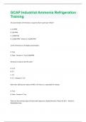 GCAP Industrial Ammonia Refrigeration Training Exam 2024 Questions & Answers Solved 100% Correct!!