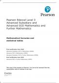 Pearson Edexcel Level 3 Advanced Subsidiary and Advanced GCE Mathematics and Further Mathematics