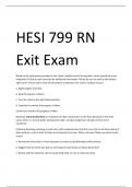 HESI 799 RN  Exit Exam questions and answers