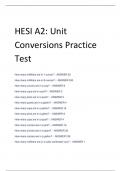 HESI A2: Unit  Conversions Practice  Test questions and answers