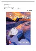 Test Bank For Introduction to Chemistry 5th Edition By Rich Bauer 9781259911149 Chapter 1- 17 Complete Guide .