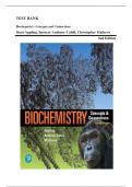 Test Bank for Biochemistry: Concepts and Connections, 2nd Edition (Appling, 2019) Chapter 1-26 | All Chapters