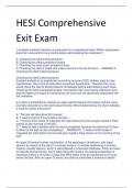 HESI Comprehensive  Exit Exam questions and answers
