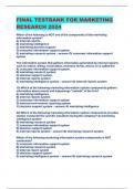 FINAL TESTBANK FOR MARKETING  RESEARCH 2024