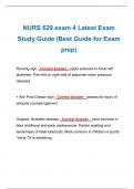 NURS629 / NURS 629 exam 4 Latest Exam Study Guide (Best Guide for Exam prep)