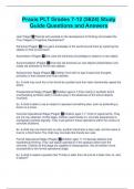 Praxis PLT Grades 7-12 &lpar;5624&rpar; Study Guide Questions and Answers