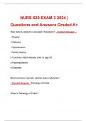NURS 629 EXAM 3 2024 | Questions and Answers Graded A+