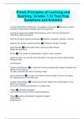 Praxis Principles of Learning and Teaching&colon; Grades 7-12 Test Prep Questions and Answers