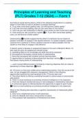Principles of Learning and Teaching &lpar;PLT&rpar; Grades 7-12 &lpar;5624&rpar; &mdash; Form 1