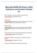 Maryville NURS 623 Exam 4 2024 Questions and Answers Graded A+