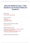 Maryville NURS 623 Exam 1 2024 Questions and Answers Rated and Graded A+