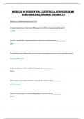 MODULE 11-RESIDENTIAL ELECTRICAL SERVICES EXAM QUESTIONS AND ANSWERS GRADED A&plus; 