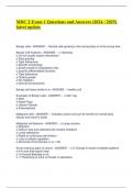  MDC 2 Exam 1 Questions and Answers &lpar;2024 &sol; 2025&rpar; latest update 