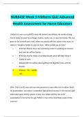 NUR 643E  NUR643E Week 5 Midterm Exam 2024 | Advanced Health Assessment for Nurse Educators