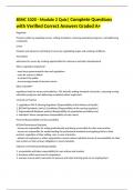 BSNC 1020 - Module 2 Quiz&vert; Complete Questions with Verified Correct Answers Graded A&plus;
