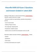 Maryville NURS 629 Exam 3 Questions and Answers Graded A+ Latest 2024