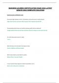 BUSINESS ACUMEN CERTIFICATION EXAM 2024 LATEST UPDATE 2024 COMPLETE SOLUTION 