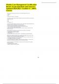 Florida Case Management Certification Final Exam Questions and Answers&comma; Latest Updated 2024&sol;2025 &vert; Graded A&plus; &vert; 100&percnt; Correct