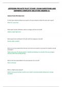 JEPPESEN PRIVATE PILOT STAGE I EXAM QUESTIONS AND ANSWERS COMPLETE SOLUTION GRADED A&plus; 