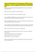 General Standards Test Questions With Correct Solutions&comma; Latest Updated 2024&sol;2025 &lpar;GRADED A&plus;&rpar;