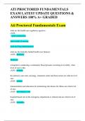 ATI PROCTORED FUNDAMENTALS EXAM LATEST UPDATE QUESTIONS & ANSWERS 100% A+ GRADED
