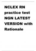 NCLEX RN  practice test  NGN LATEST  VERSION with  Rationale