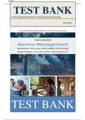 Test Bank for Service Management Operations, Strategy, Information Technology 10th Edition By Sanjeev Bordoloi