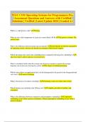 WGU C191 Operating Systems for Programmers PreAssessment Questions and Answers with Certified Solutions &vert; Verified &vert; Latest Update 2024 &vert; Graded A&plus;