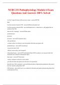 NURS 231 Pathophysiology Module 6 Exam Questions And Answers 100% Solved