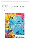 Test bank For Varcarolis' Foundations of Psychiatric-Mental Health Nursing 9th Edition||ISBN 978-0323697071||All Chapters 1-36||Complete Guide A+