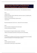 Final exam Disorders of Endocrine Control Questions with Solutions