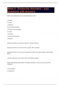 Week 4 - Endocrine disorders &ndash; quiz Questions with Answers