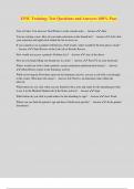 EPIC Training&colon; Test Questions and Answers 100&percnt; Pass