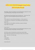 EPIC CLN 251&sol;252 Sample Exam Latest 2024 Already Passed