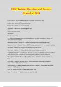 EPIC Training Questions and Answers Graded A&plus; 2024
