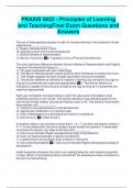 PRAXIS 5622 - Principles of Learning and TeachingFinal Exam Questions and Answers