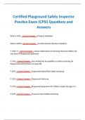 Certified Playground Safety Inspector Practice Exam (CPSI) Questions and Answers