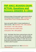 FNP ANCC BOARDS EXAM ACTUAL Questions and Answers GRADED A&plus;2024&period;