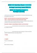 BIOD 121 Nutrition Exam 1 2 3 4 5 6  Portage Learning Latest 2024 A+ 