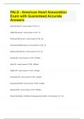 PALS - American Heart Association Exam with Guaranteed Accurate Answers