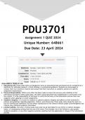 PDU3701 Assignment 1 (QUIZ ANSWERS) 2024