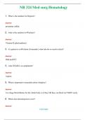 NR 324 Med surg Hematology  .(Latest 2024 / 2025) Questions and Answers (Verified Answers)