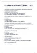 CRS PA BOARD EXAM CORRECT 100&percnt;