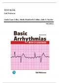 Test Bank - Basic Arrhythmias, 9th Edition (Walraven, 2025), Chapter 1-8 | All Chapters