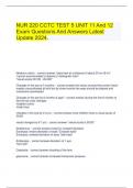  NUR 220 CCTC TEST 5 UNIT 11 And 12 Exam Questions And Answers Latest Update 2024&period;