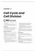 cell cycle and cell division , microbes in human welfare , biotechnology principles and process  short notes with mastermind  practice questions  with brief explanation for NEET  preparation