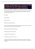 Chapter 29 Management of Patients With Complications from Heart Disease Questions with Complete Solutions