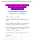 BEST REVIEW ATI Nursing Care of child Exam (NGN  ATI) 100% VERIFID ANSWERS  2024/2025 CORRECT