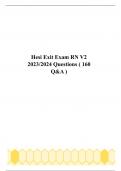 Hesi Exit Exam RN V2 2023/2024 Questions ( 160 Q&A )